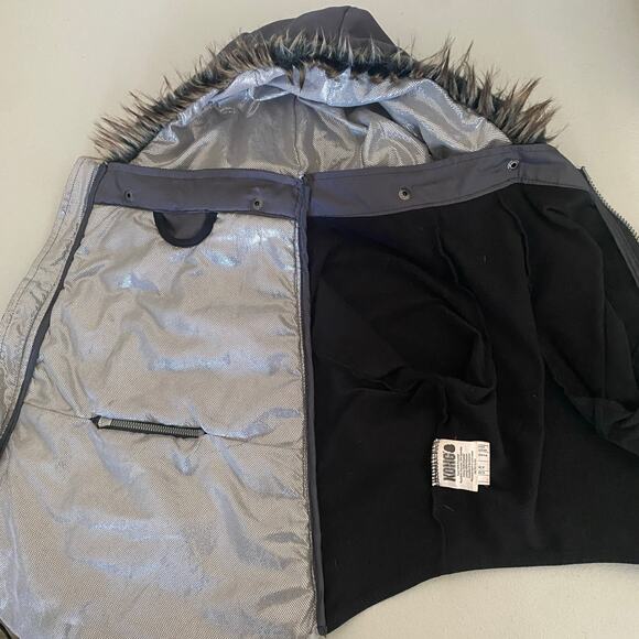 Kong Dog Grey Coat Hoodie Winter Jacket Large - Picture 3 of 5